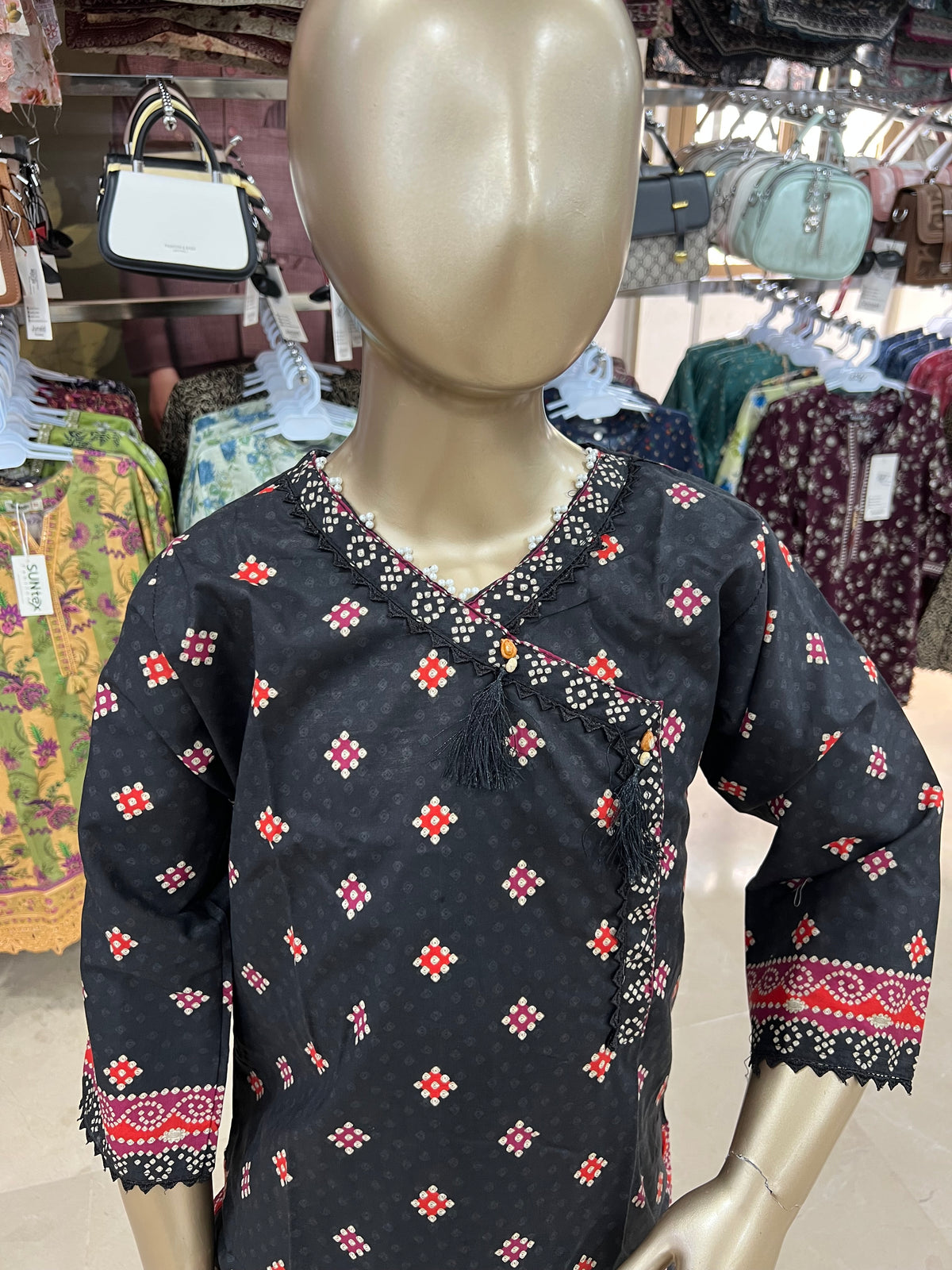 Girls Printed Cotton 2-Piece Suit – Angrakha Design