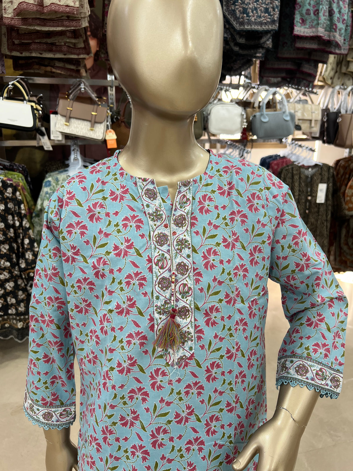 Girls Printed Cotton 2-Piece Suit – Floral Print