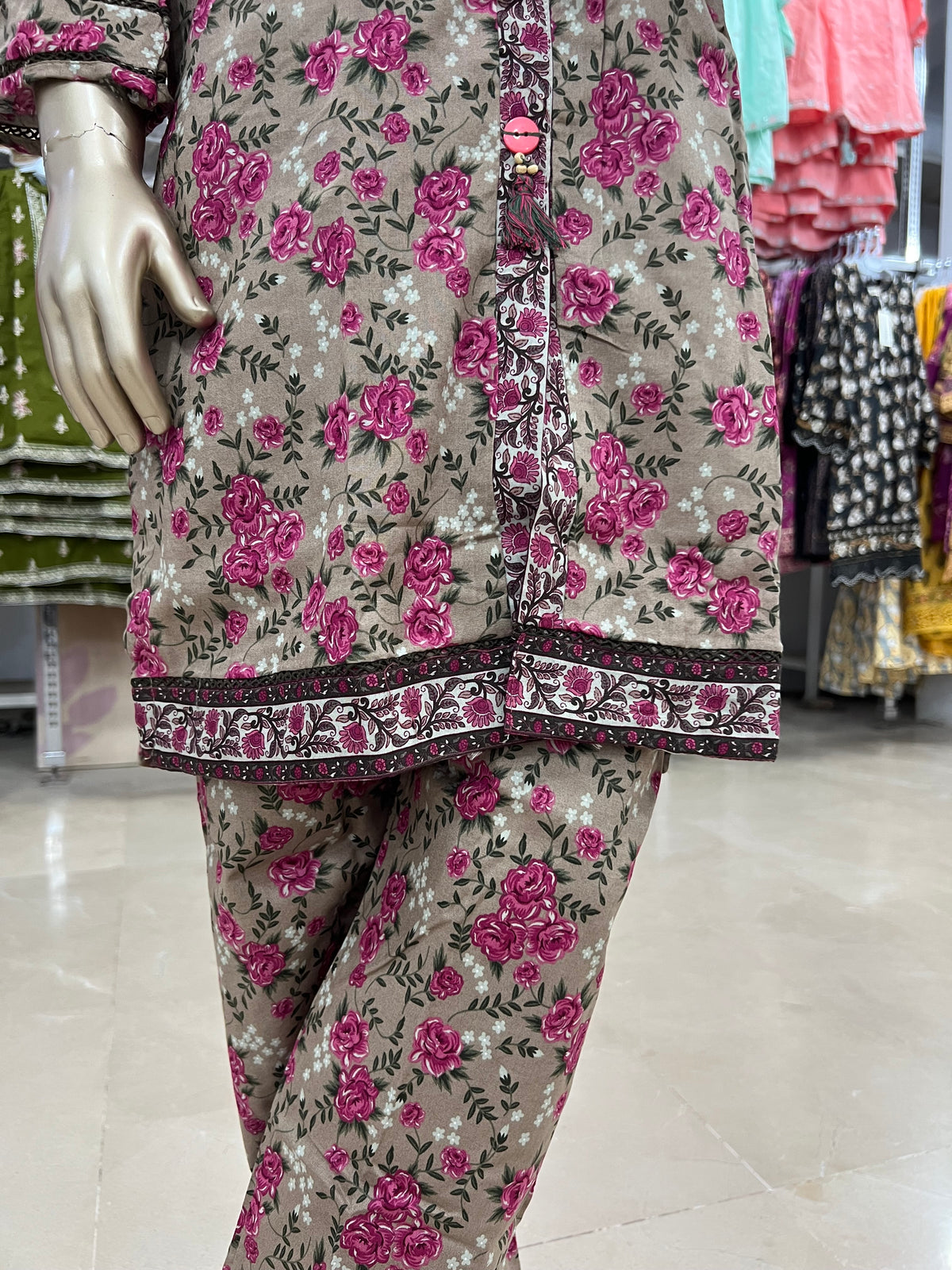 Girls’ Floral Printed 2-Piece Lawn Suit