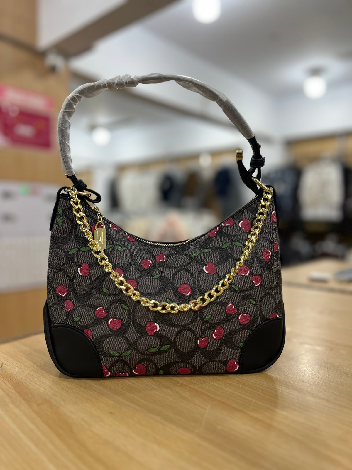 China Imported Cherry Print Shoulder Bag –