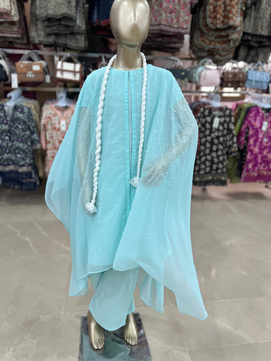 Kids Chiffon Top Style 3pcs Suit – Sizes 24 to 36