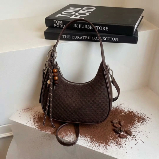 Chic Woven Shoulder & Crossbody Bag with Adjustable Long Strap