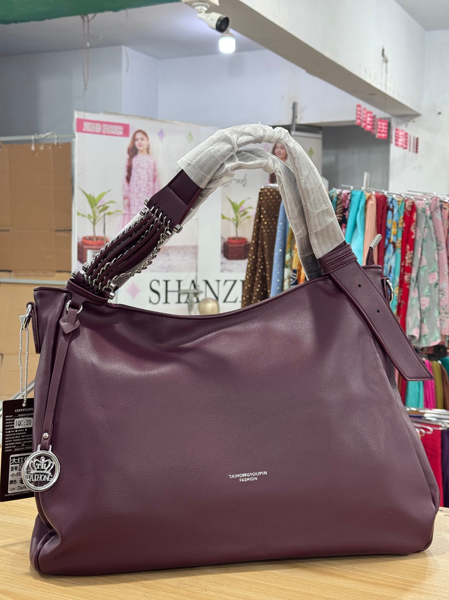 Premium Large Shoulder Bag with Long Adjustable Belt