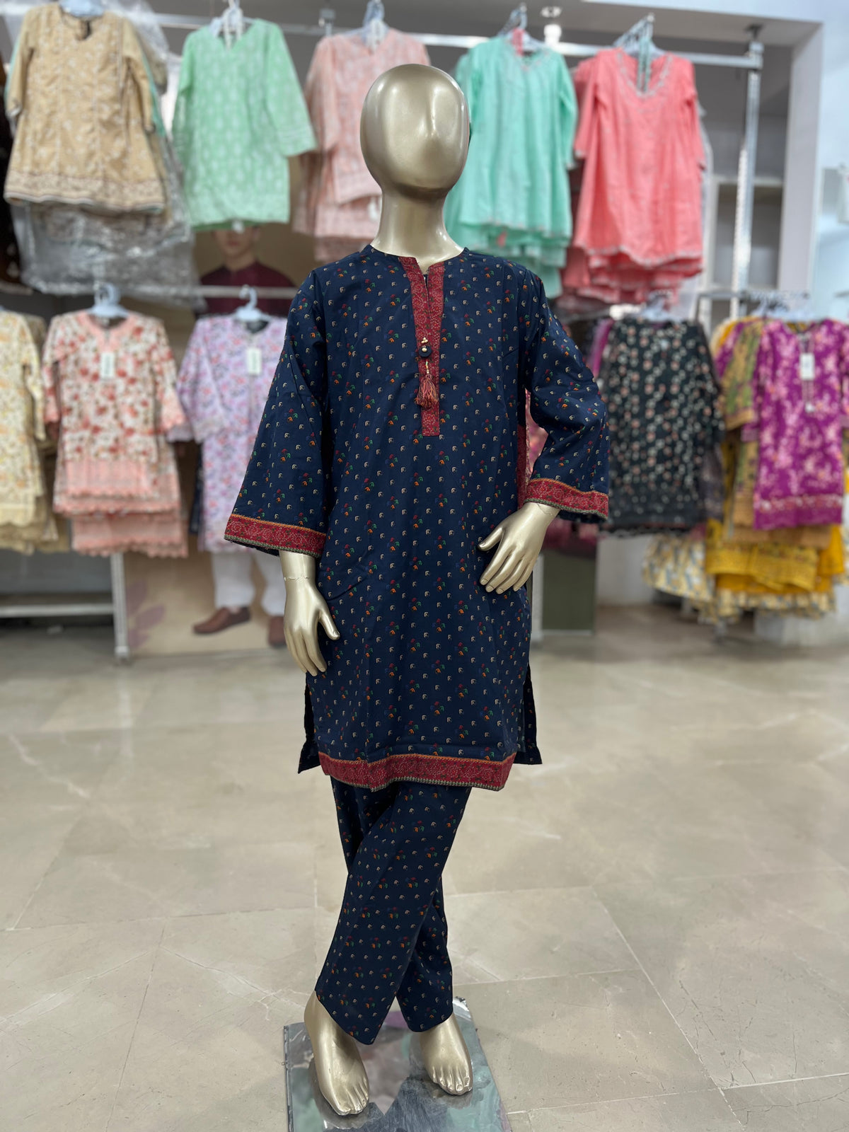 Printed 2-Piece Lawn Suit for Girls – Elegant Printed Design