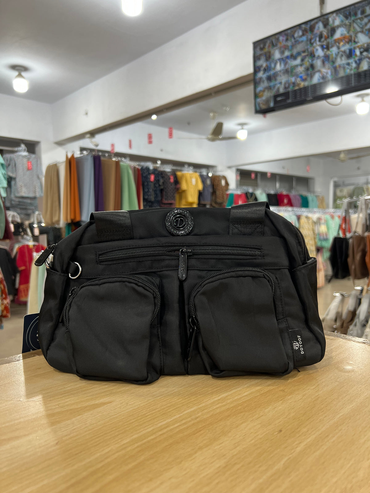 Parachute Fabric Multi-Pocket Shoulder Bag