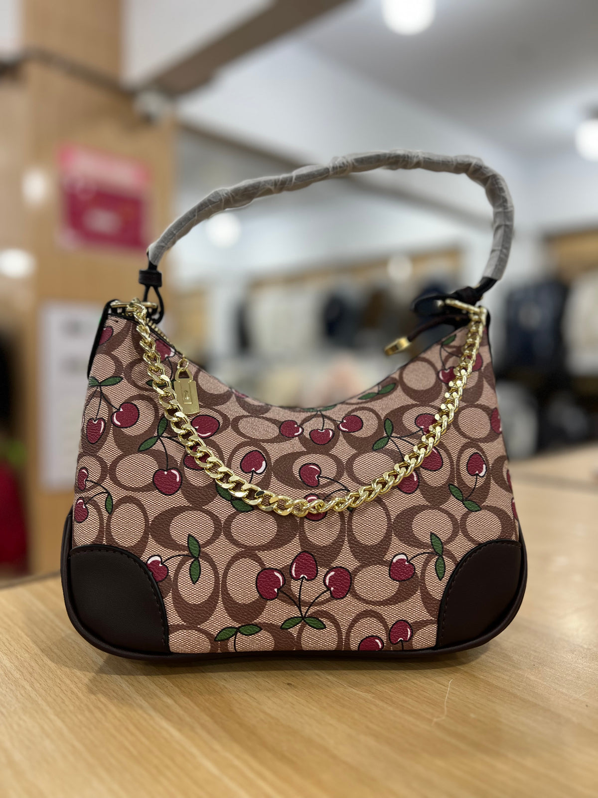 China Imported Cherry Print Shoulder Bag –