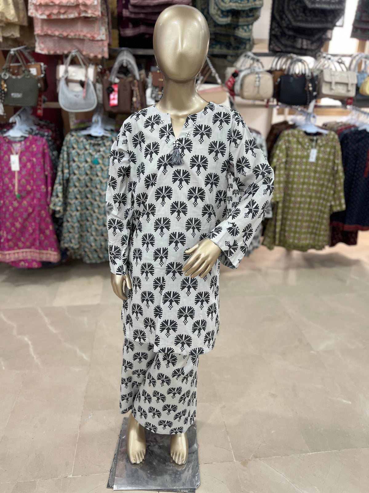 Girls’ Cotton Co-Ord Set – Flapper-Style Trousers