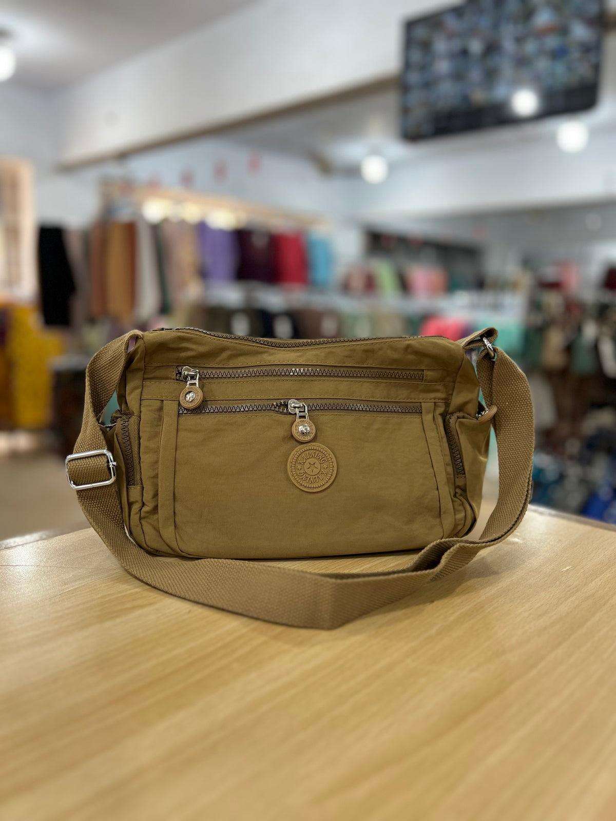 Imported Parachute Multi-Pocket Crossbody Bag