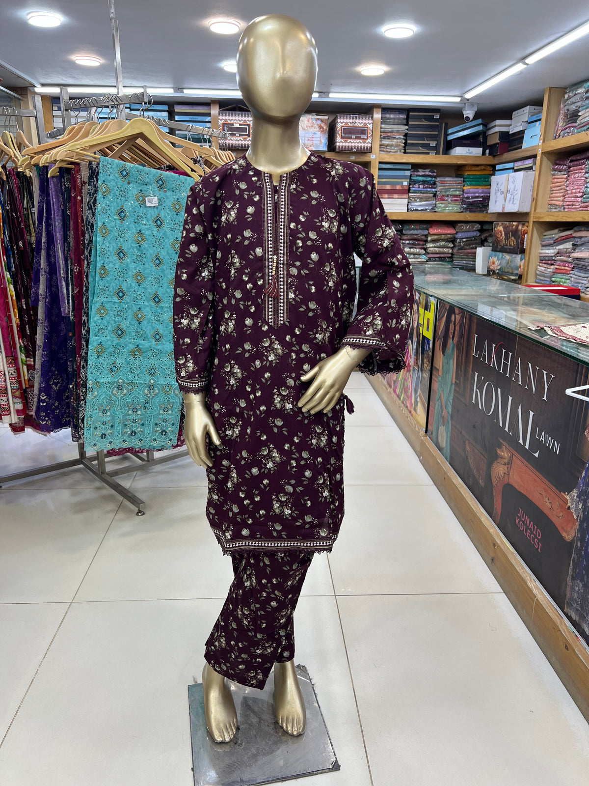 Elegant Printed 2-Piece Girls’ Kurta Trouser Suit