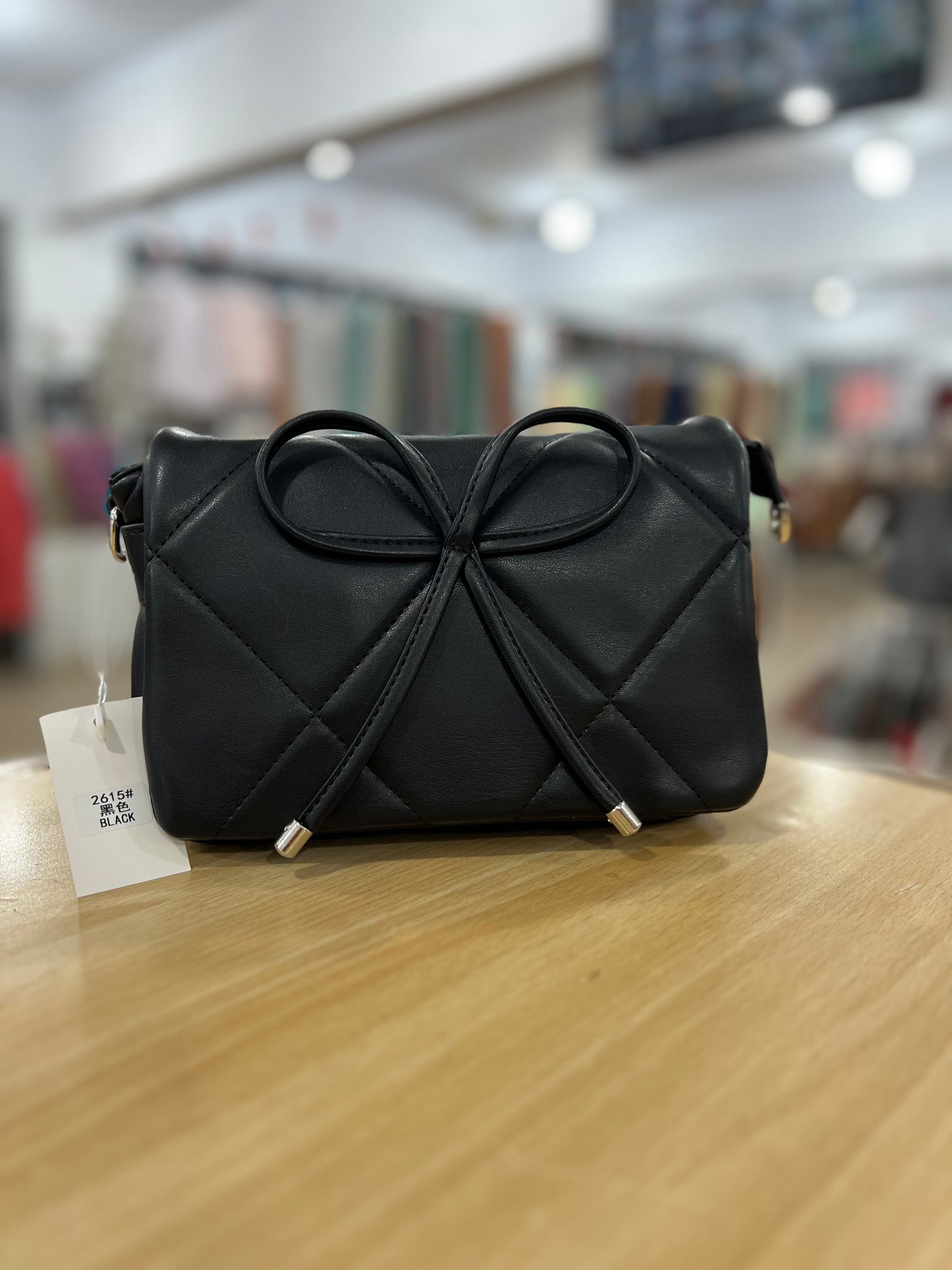 Elegant Bow Quilted Crossbody Bag with Short Handle & Adjustable Long Strap