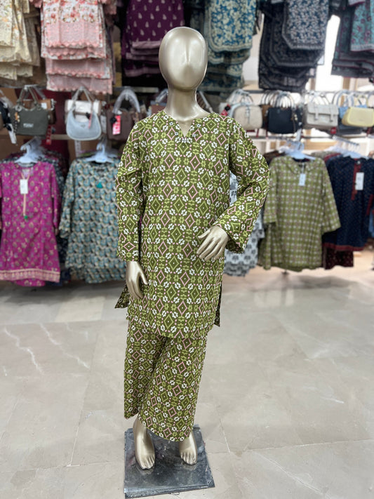 Girls’ Cotton Co-Ord Set – Flapper-Style Trousers