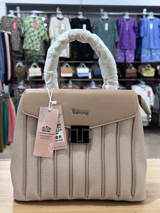 Elegant Structured Handbag with Adjustable Long Shoulder Strap