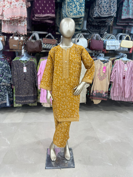 Bin Saeed Khaddar 2-Piece Suit – Mustard Yellow