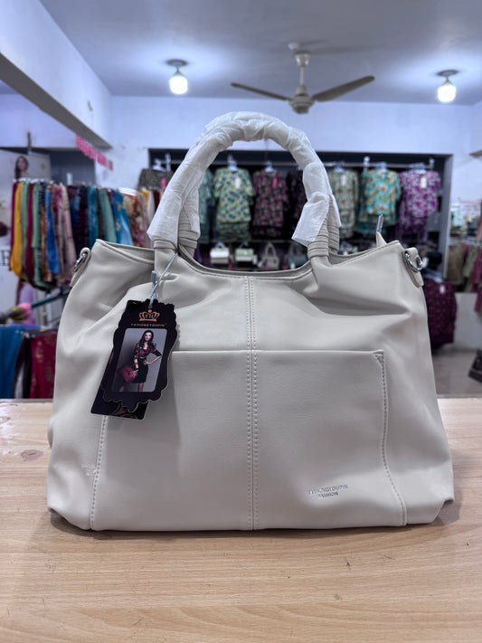 Elegant Spacious Handbag with Long Crossbody Belt