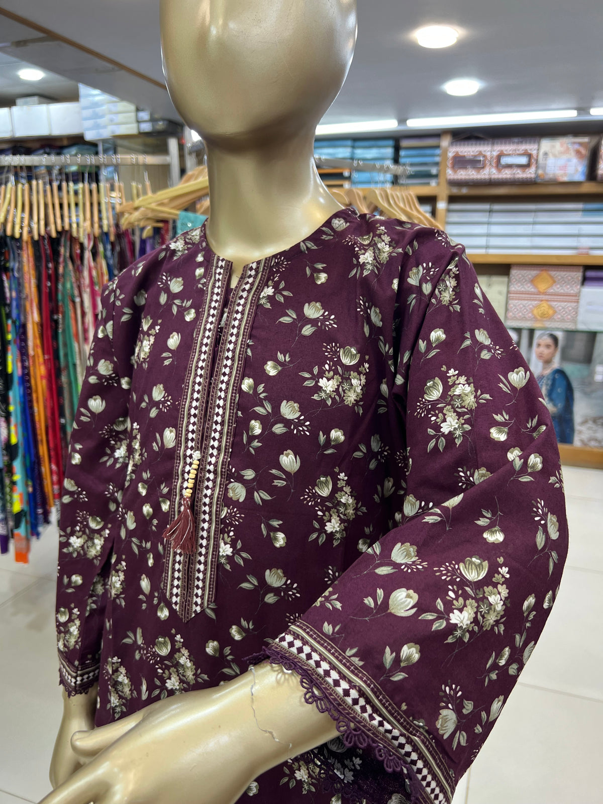 Elegant Printed 2-Piece Girls’ Kurta Trouser Suit