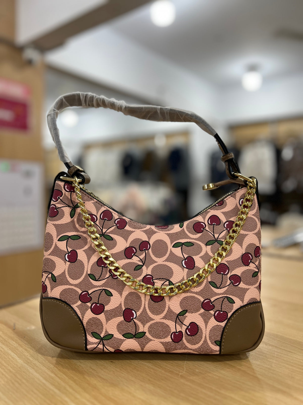 China Imported Cherry Print Shoulder Bag –