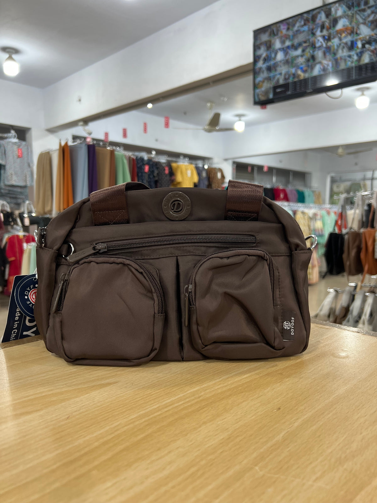 Parachute Fabric Multi-Pocket Shoulder Bag