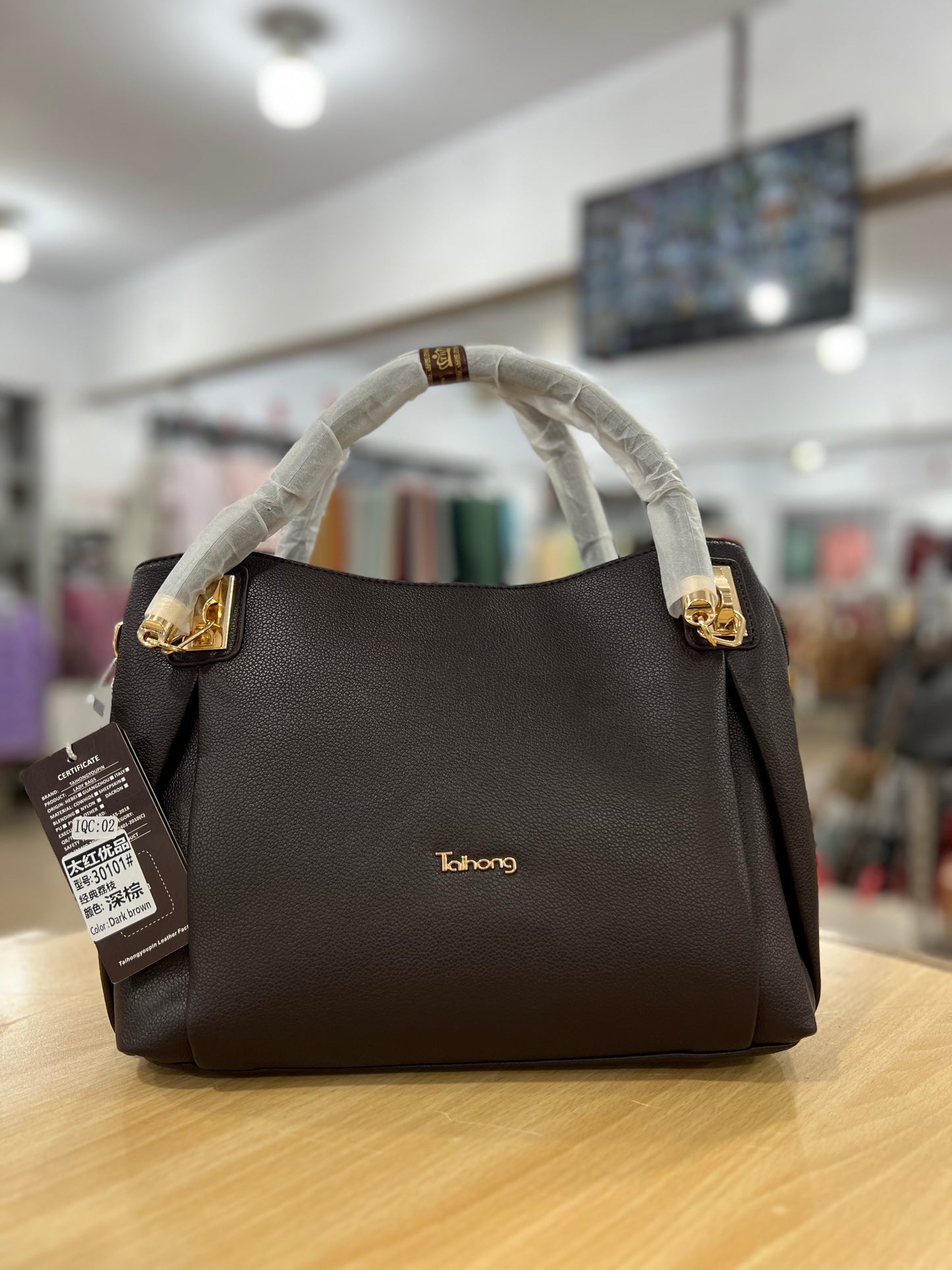 Elegant Classic Top Handle Handbag with Detachable Long Shoulder Strap