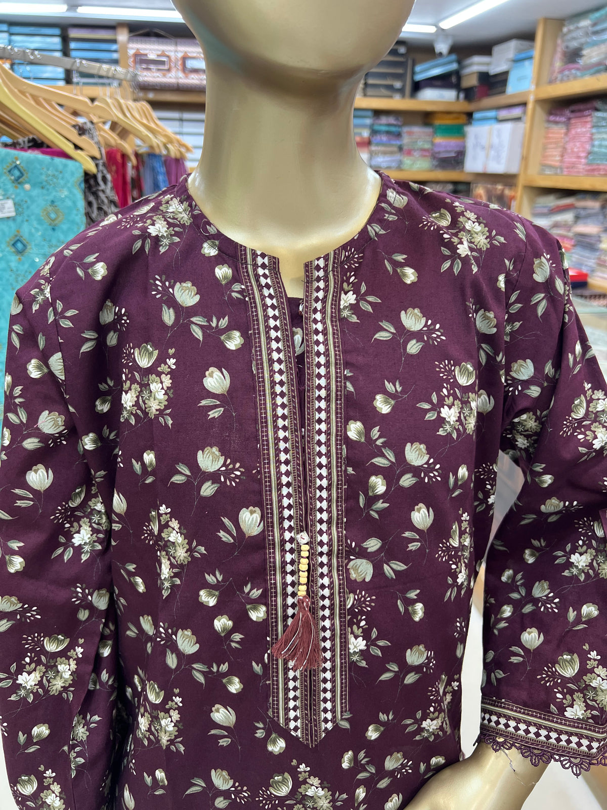 Elegant Printed 2-Piece Girls’ Kurta Trouser Suit