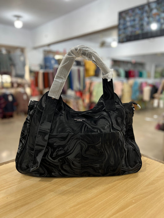 Elegant Velvet Look Handbag – Large Size