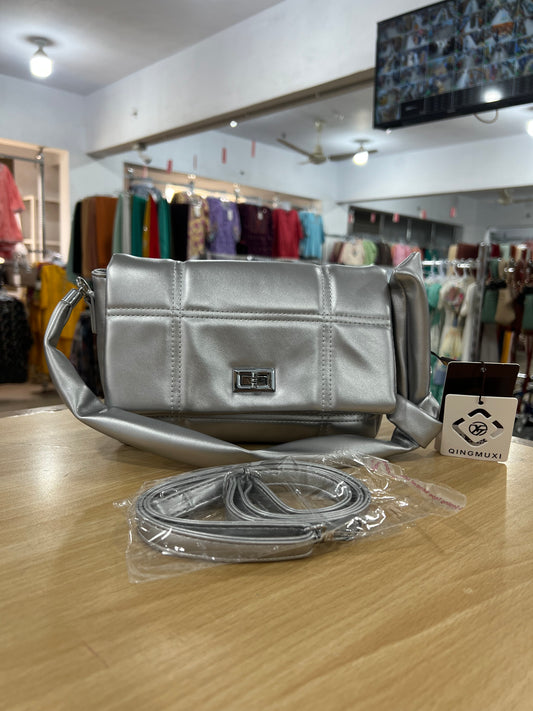 Soft Touch Crossbody Bag with Dual Belts