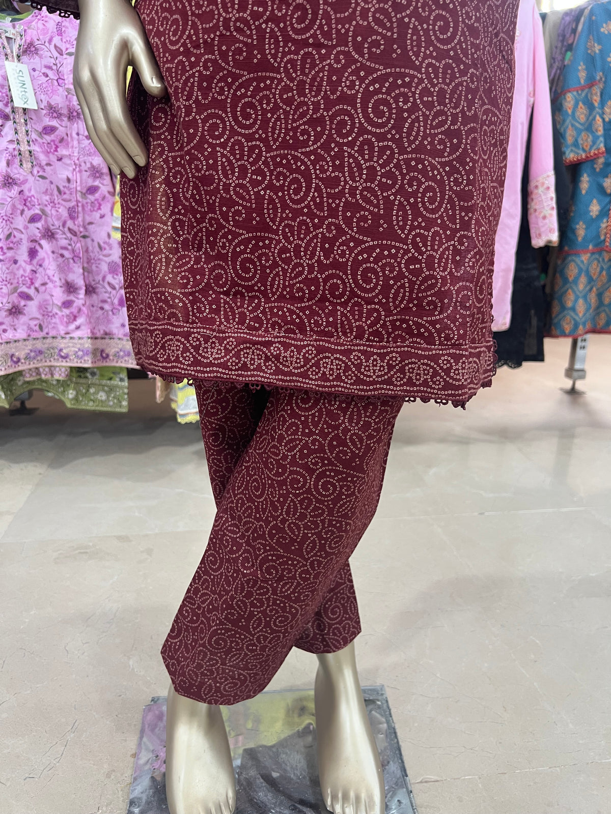 Bin Saeed Khaddar 2-Piece Suit – Maroon