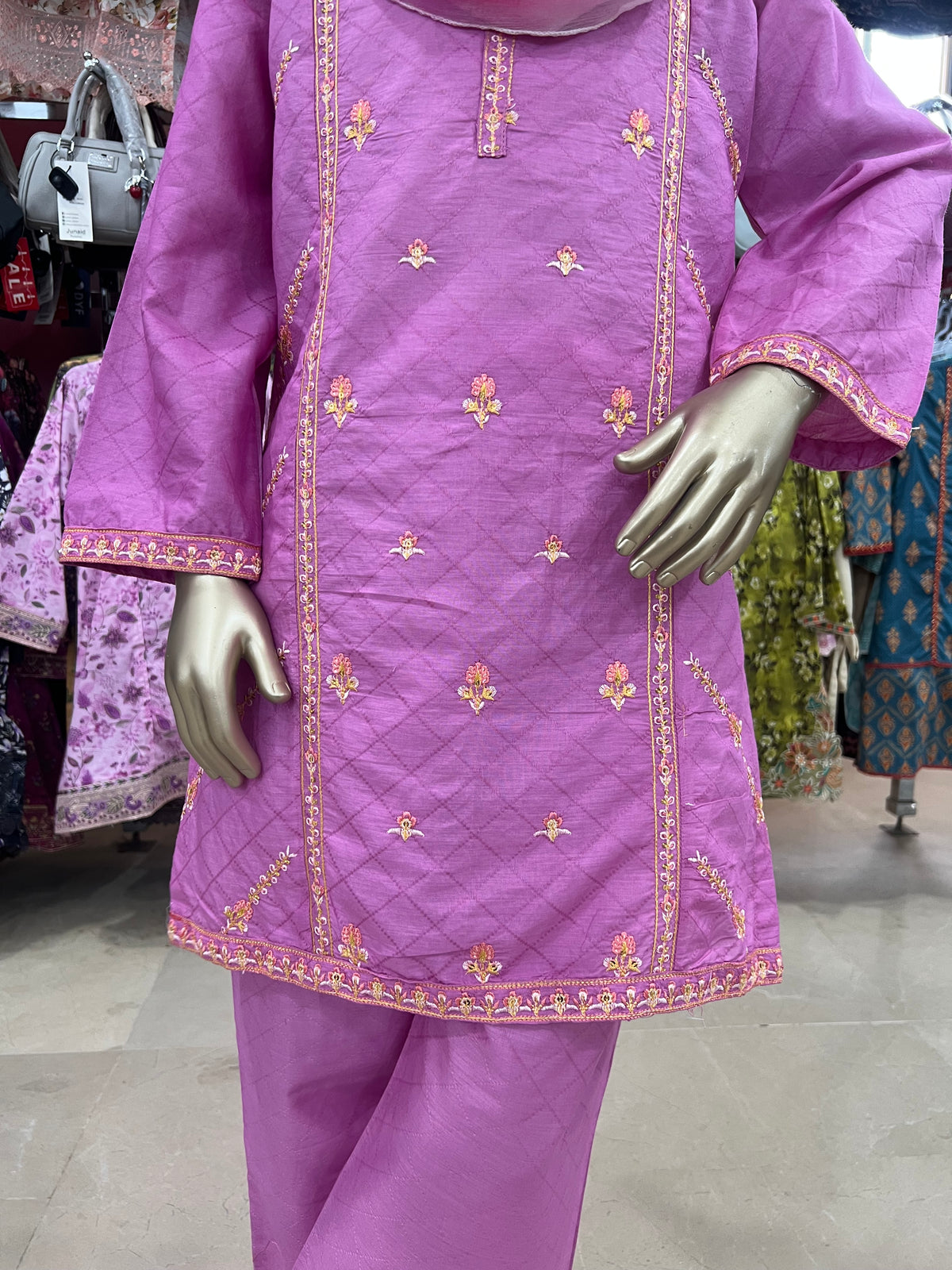Lawn Embroidered 3-Piece Suit with Dupatta