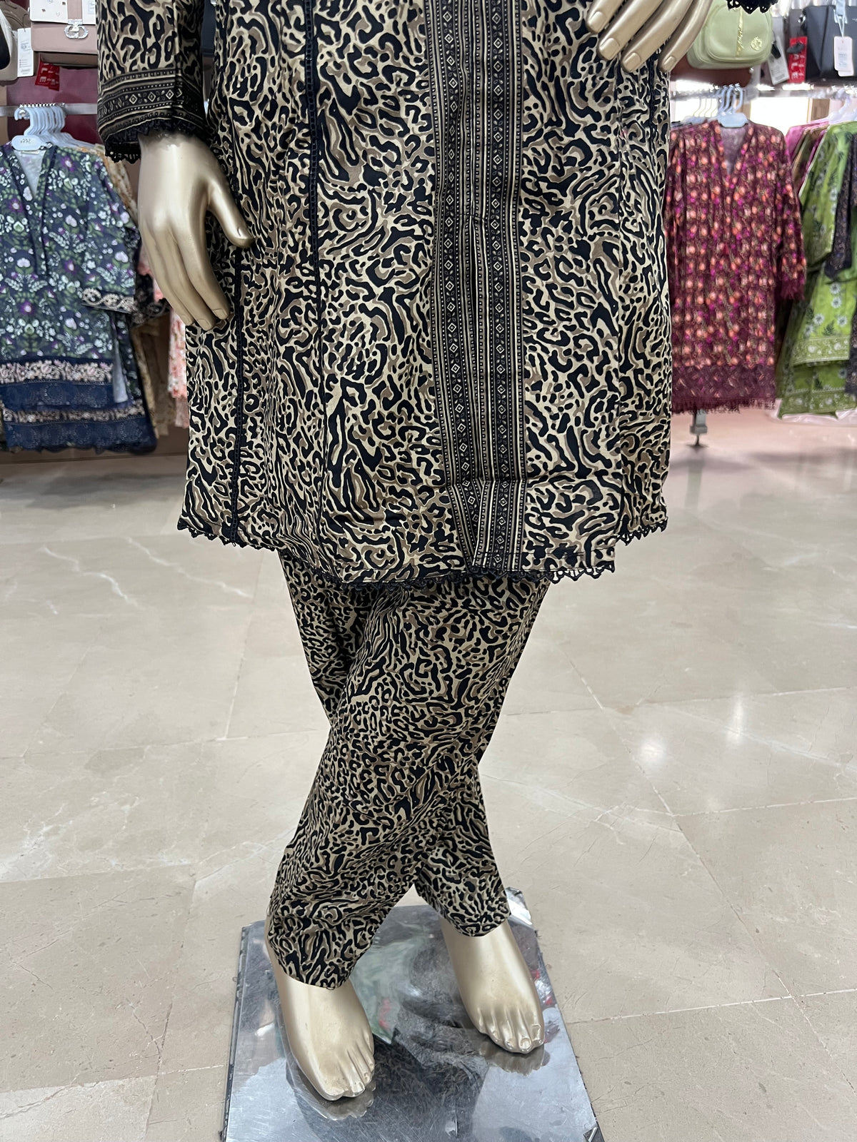Bin Saeed Original Lawn Printed 2-Piece Girls Suit – Air Line Frock