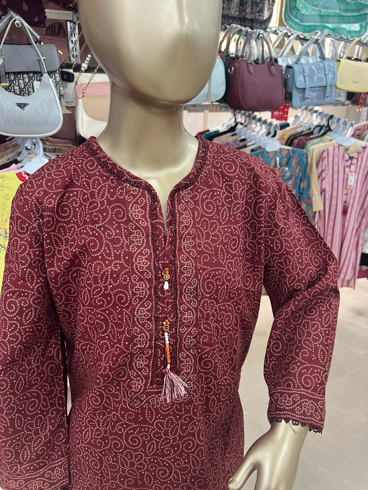 Bin Saeed Khaddar 2-Piece Suit – Maroon