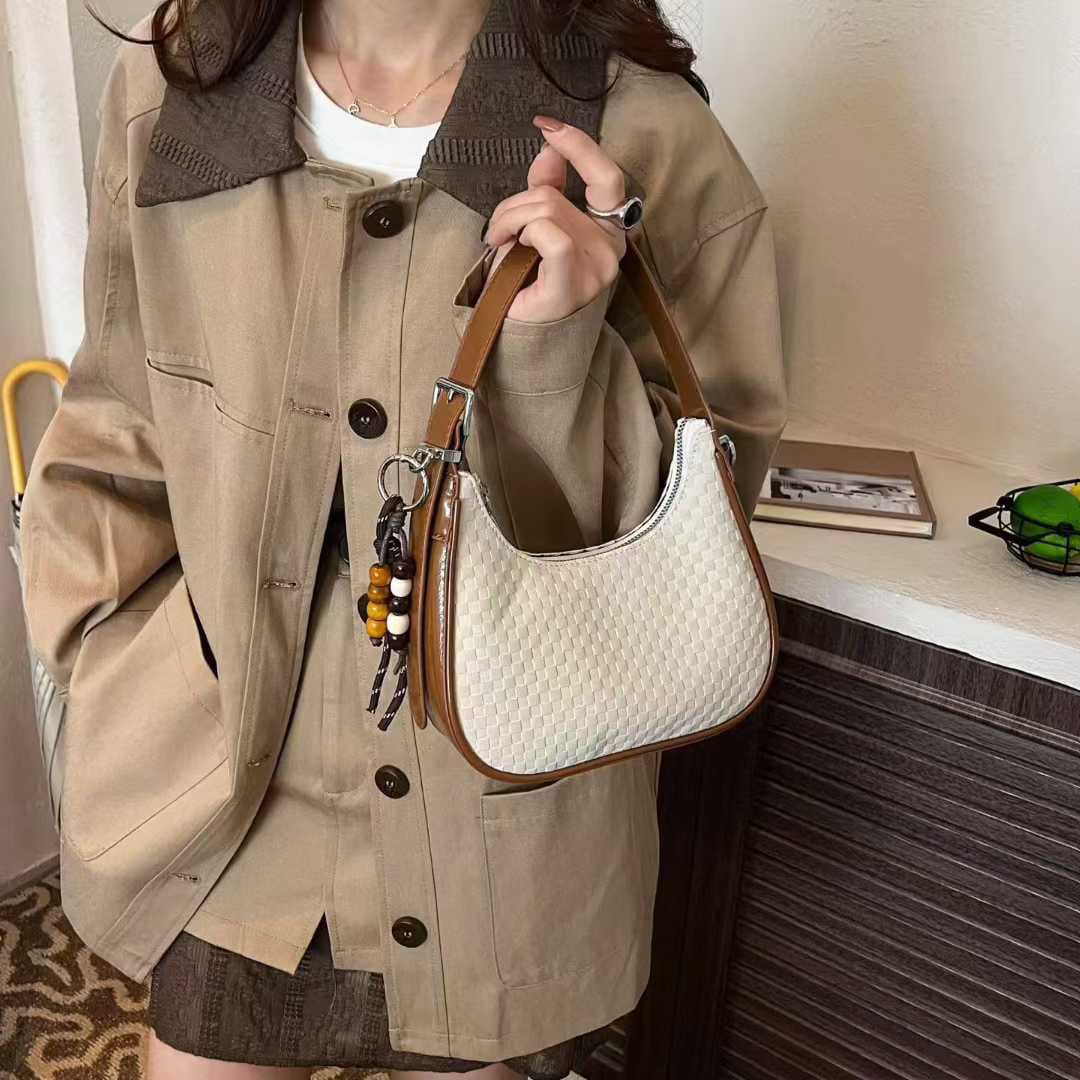 Chic Woven Shoulder & Crossbody Bag with Adjustable Long Strap
