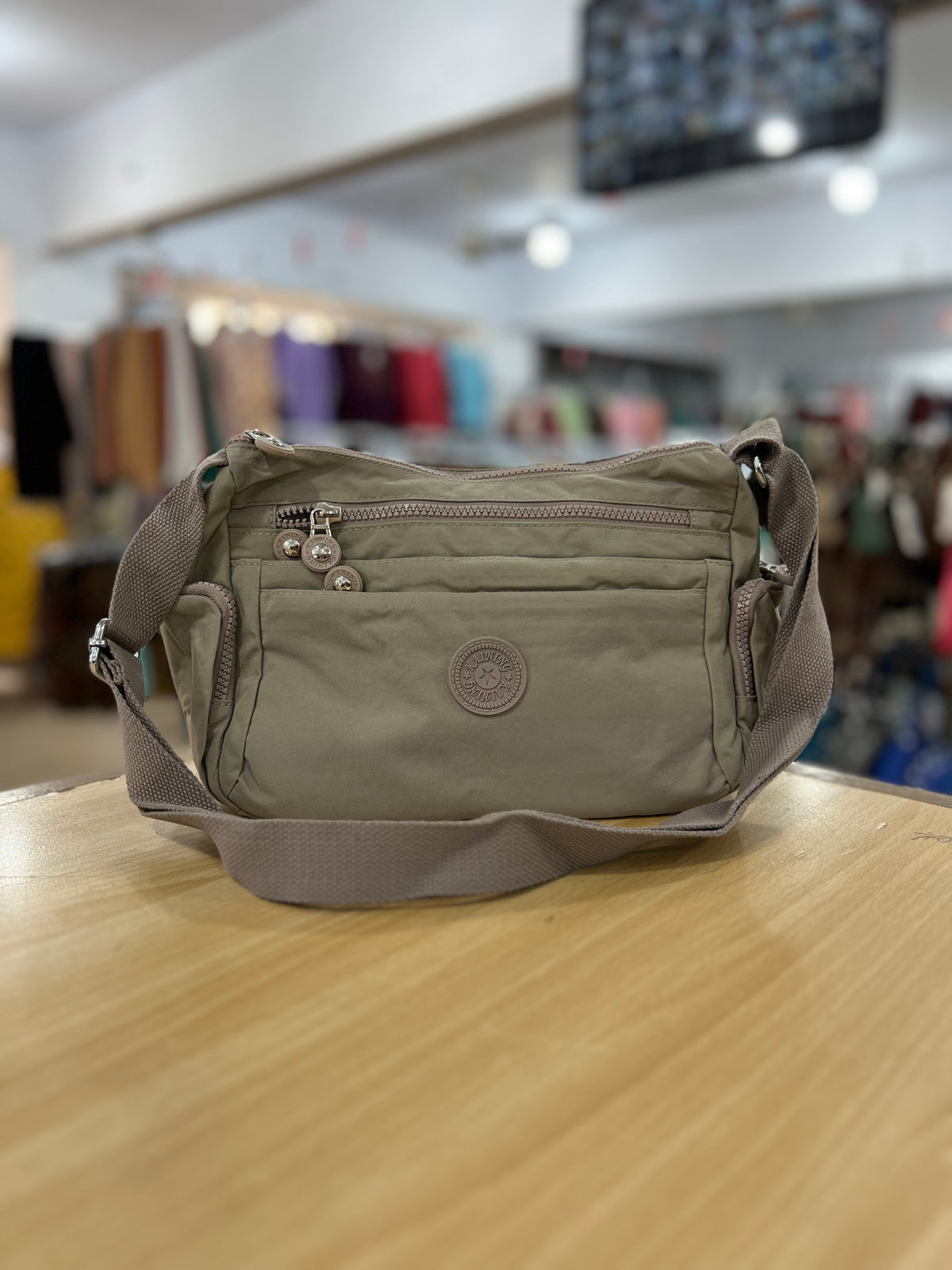 Imported Parachute Multi-Pocket Crossbody Bag