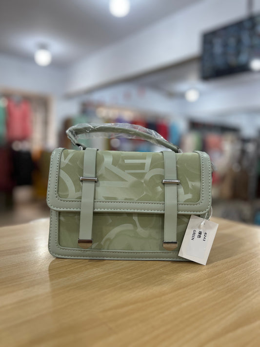 Velvet Touch Printed Handbag with Long Sling Strap