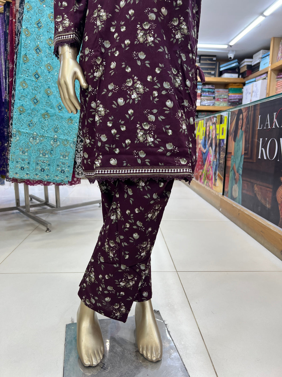 Elegant Printed 2-Piece Girls’ Kurta Trouser Suit
