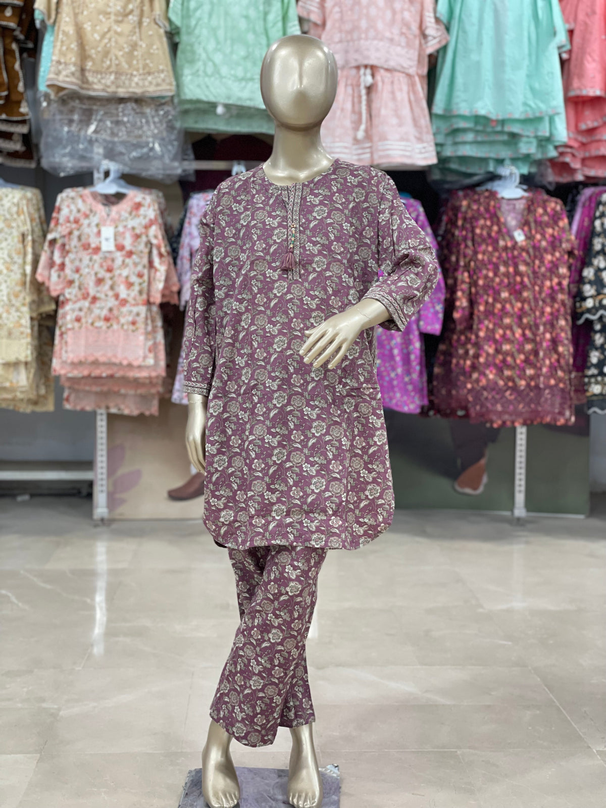Girls’ Printed 2-Piece Lawn Suit
