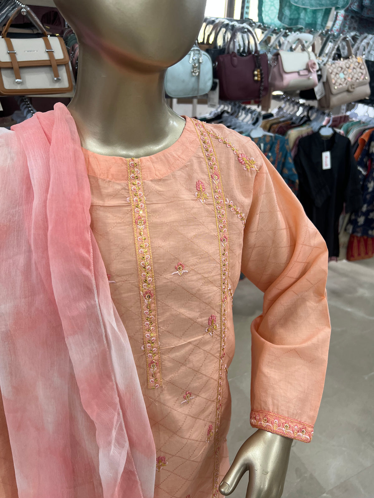 Lawn Embroidered 3-Piece Suit with Dupatta