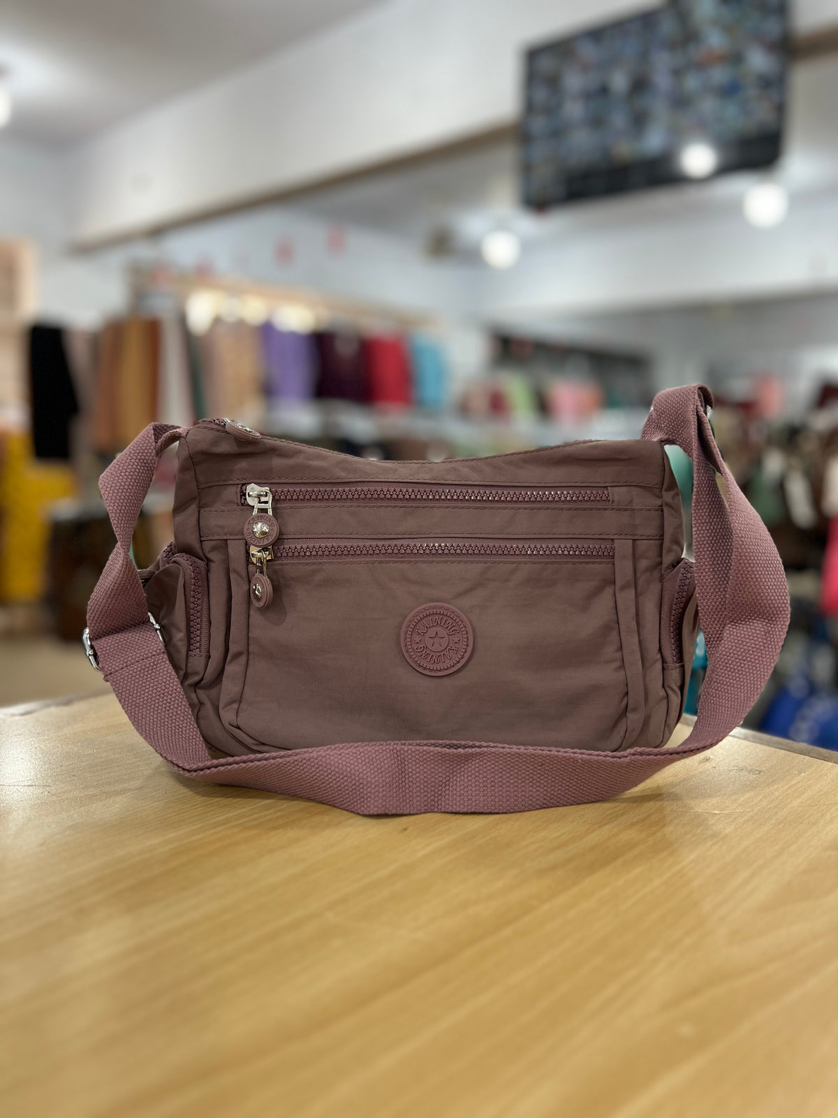 Imported Parachute Multi-Pocket Crossbody Bag