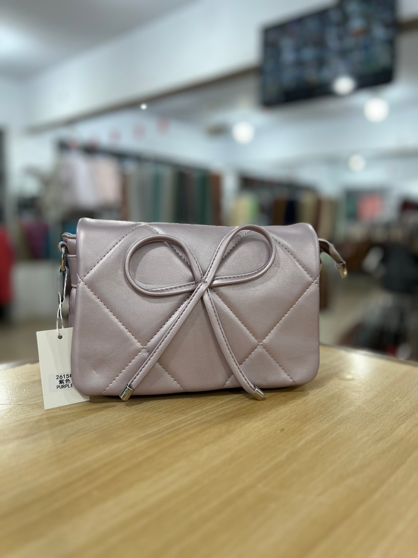 Elegant Bow Quilted Crossbody Bag with Short Handle & Adjustable Long Strap