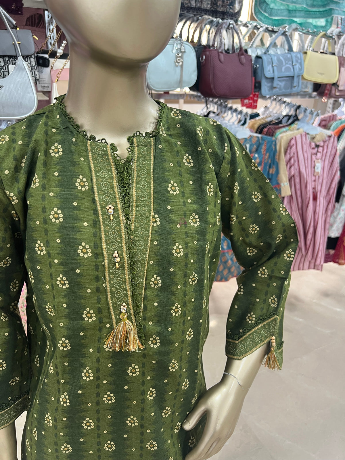 Khaddar 2-Piece Suit – Olive Green