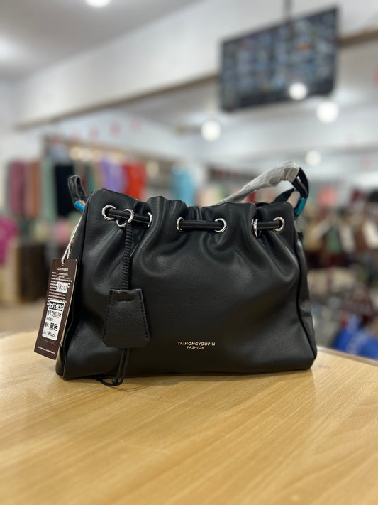 Elegant Shoulder Bag with Long Belt & Mini Pouch