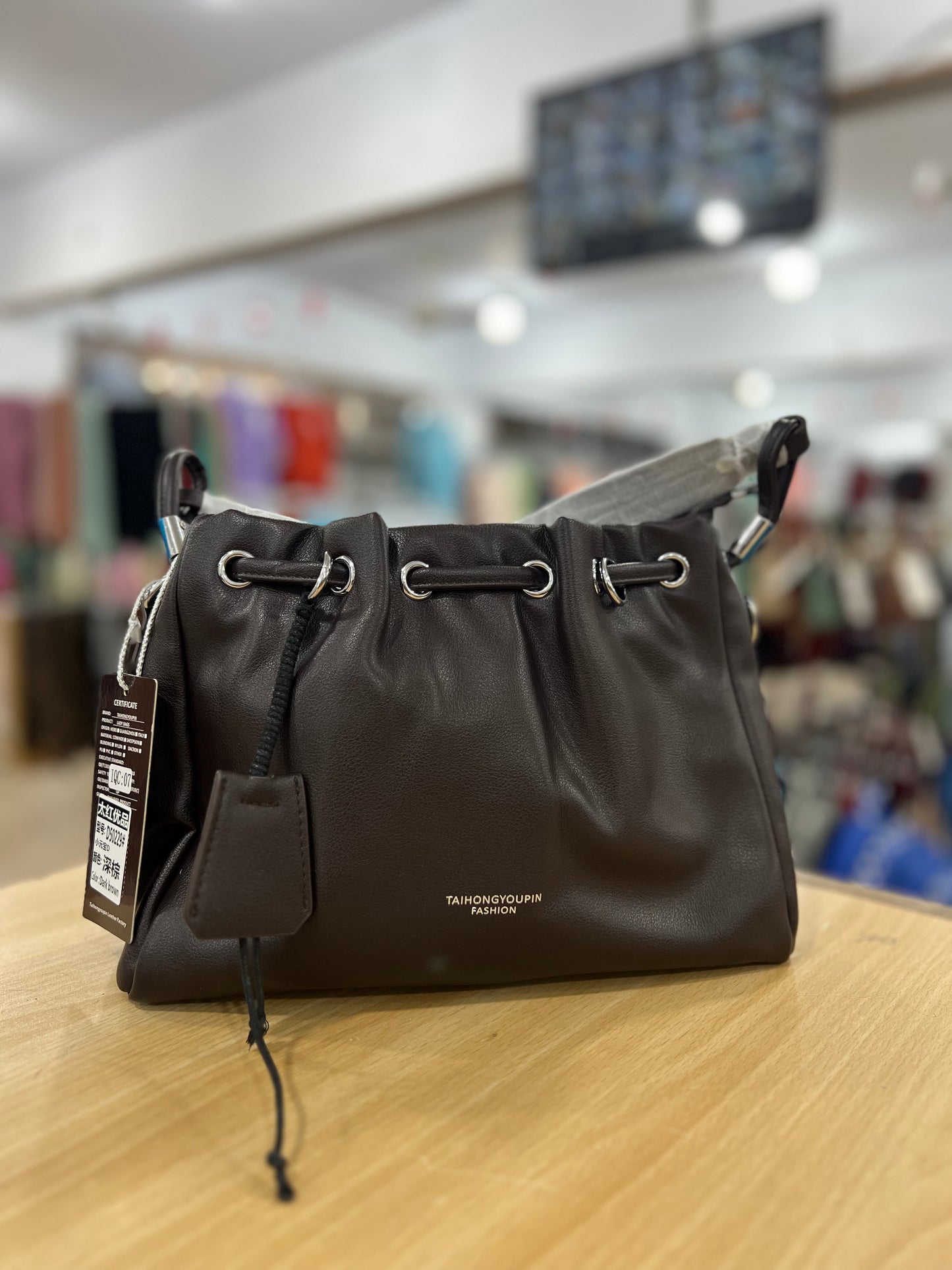 Elegant Shoulder Bag with Long Belt & Mini Pouch